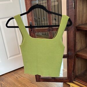 Reformation Green Ribbed Tank